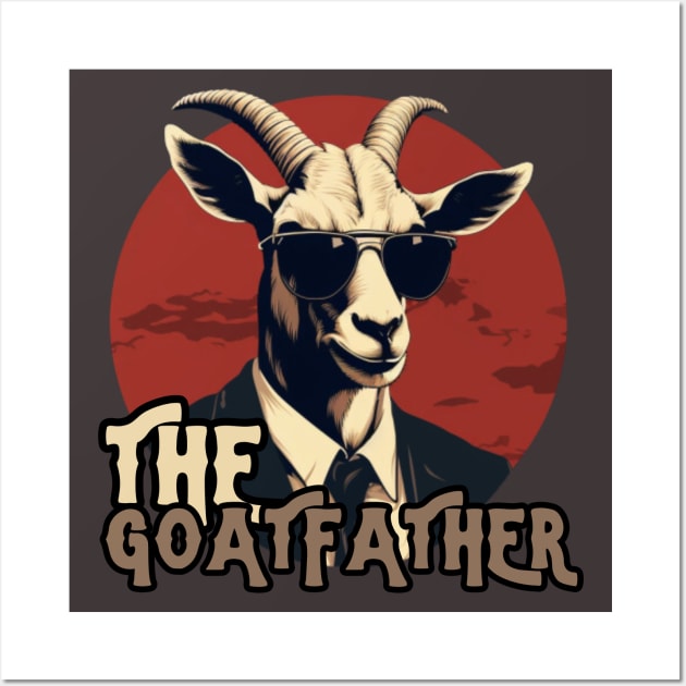 THE GOATFATHER, gift present ideas Wall Art by Pattyld